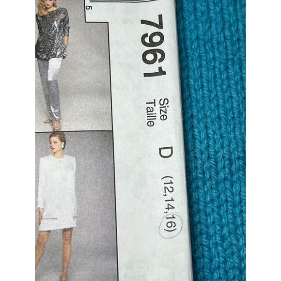 McCalls 7961 Sewing pattern jacket dress top tunic pull on pants size 12 14 16 - Picture 2 of 7